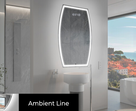 Specchio da bagno LED di forma irregolare M223 #3