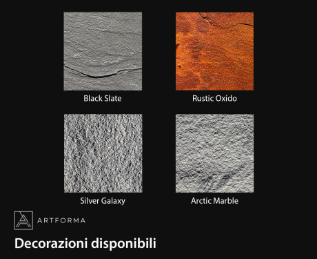 Specchio stondato con cornice in pietra L293 #2