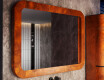 Specchio stondato con cornice in pietra L293 #4