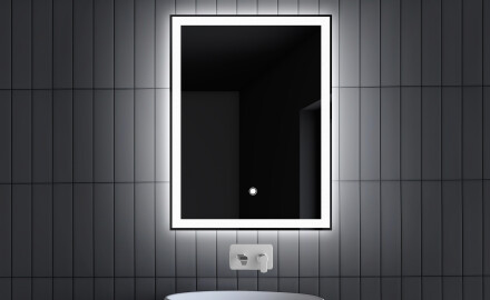 Specchio Bagno Retroilluminato LED 01 60x80 cm: Interruttore Tattile