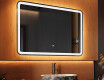 Specchio bagno retroilluminato LED 100x70cm con Dual color, Interruttore tattile, Tappetino riscaldante, Altoparlante Bluetooth - L141