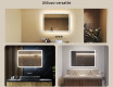 Specchio bagno retroilluminato LED 100x70cm con Dual color, Interruttore tattile, Tappetino riscaldante, Altoparlante Bluetooth - L141 #2