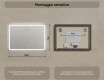 Specchio bagno retroilluminato LED 100x70cm con Dual color, Interruttore tattile, Tappetino riscaldante, Altoparlante Bluetooth - L141 #8