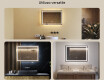 Specchio da parete moderno per bagno 70x50cm con luci, Dual color, Interruttore tattile, Tappetino riscaldante - L49 #2