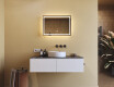 Specchio da parete moderno per bagno 70x50cm con luci, Dual color, Interruttore tattile, Tappetino riscaldante - L49 #9