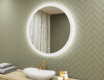 Specchio rotondo con luce LED per bagno 80cm con Dual color, Interruttore tattile