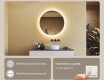 Specchio rotondo con luce LED per bagno 80cm con Dual color, Interruttore tattile #4