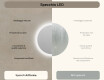 Specchio rotondo con luce LED per bagno 80cm con Dual color, Interruttore tattile #6
