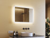 Specchiera rettangolare da bagno con luce LED 80x60cm con Dual color, Interruttore tattile