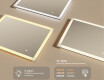 Specchiera rettangolare da bagno con luce LED 80x60cm con Dual color, Interruttore tattile #3