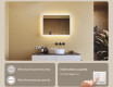 Specchiera rettangolare da bagno con luce LED 80x60cm con Dual color, Interruttore tattile #4