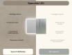 Specchiera rettangolare da bagno con luce LED 80x60cm con Dual color, Interruttore tattile #6