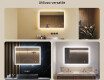 Specchio rettangolare da bagno retroilluminato LED 100x70cm con Dual color, Interruttore tattile #2