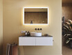 Specchio rettangolare da bagno retroilluminato LED 100x70cm con Dual color, Interruttore tattile #8