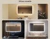 Specchio rettangolare da bagno con LED 120x70cm con Dual color, Interruttore tattile #2
