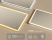 Specchio rettangolare da bagno con LED 120x70cm con Dual color, Interruttore tattile #3