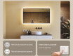 Specchio rettangolare da bagno con LED 120x70cm con Dual color, Interruttore tattile #4