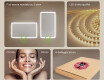 Specchio rettangolare da bagno con LED 120x70cm con Dual color, Interruttore tattile #5