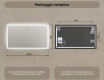 Specchio rettangolare da bagno con LED 120x70cm con Dual color, Interruttore tattile #7