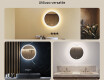 Specchio rotondo da bagno retroilluminato LED 60cm con Dual color, Interruttore tattile, Tappetino riscaldante #2