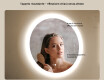Specchio rotondo da bagno retroilluminato LED 60cm con Dual color, Interruttore tattile, Tappetino riscaldante #5