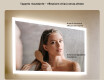 Specchiera rettangolare da bagno con luce LED 80x60cm con Dual color, Interruttore tattile, Tappetino riscaldante #5