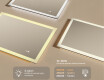 Specchio rettangolare da bagno retroilluminato LED 100x70cm con Dual color, Interruttore tattile, Tappetino riscaldante #3