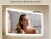 Specchio rettangolare da bagno retroilluminato LED 100x70cm con Dual color, Interruttore tattile, Tappetino riscaldante #5