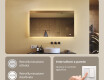 Specchio rettangolare da bagno con illuminazione LED 80x60/60x80 cm, doppio colore, interruttore touch, tappetino riscaldante #3