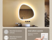Specchio irregolare con illuminazione, 84×84 cm, bicolore, interruttore touch, tappetino riscaldante #4