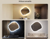 Specchio da bagno con illuminazione, 84×74 cm, bicolore, interruttore touch, tappetino riscaldante #2