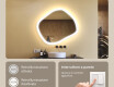 Specchio da bagno con illuminazione, 84×74 cm, bicolore, interruttore touch, tappetino riscaldante #4