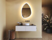 Specchio irregolare con illuminazione, 64×94 cm, bicolore, interruttore touch, tappetino riscaldante #9