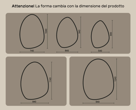 Specchio irregolare con illuminazione, 64×94 cm, bicolore, interruttore touch, tappetino riscaldante #10