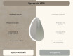 Specchio irregolare con illuminazione, 64×104 cm, bicolore, interruttore touch, tappetino riscaldante #7