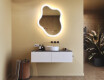 Specchio irregolare con illuminazione, 74×94 cm, bicolore, interruttore touch, tappetino riscaldante #9