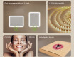 Specchio da bagno arrotondato con illuminazione LED, 80×60 cm, bicolore, interruttore touch, tappetino riscaldante #6