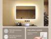 Specchio da bagno arrotondato con illuminazione LED, 100×70 cm, bicolore, interruttore touch, tappetino riscaldante #4