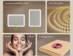 Specchio da bagno arrotondato con illuminazione LED, 100×70 cm, bicolore, interruttore touch, tappetino riscaldante #6