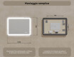 Specchio da bagno arrotondato con illuminazione LED, 100×70 cm, bicolore, interruttore touch, tappetino riscaldante #8