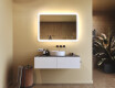 Specchio da bagno arrotondato con illuminazione LED, 100×70 cm, bicolore, interruttore touch, tappetino riscaldante #9