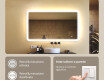 Specchio da bagno arrotondato con illuminazione LED, 120×70 cm, bicolore, interruttore touch, tappetino riscaldante #4
