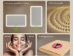 Specchio da bagno arrotondato con illuminazione LED, 120×70 cm, bicolore, interruttore touch, tappetino riscaldante #6