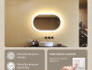 Specchio da bagno illuminato, 80×50 cm, bicolore, interruttore touch, tappetino riscaldante #4