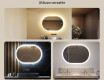 Specchio da bagno illuminato, 100×70 cm, bicolore, interruttore touch, tappetino riscaldante #2