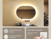 Specchio da bagno illuminato, 100×70 cm, bicolore, interruttore touch, tappetino riscaldante #4