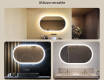 Specchio da bagno illuminato, 120×70 cm, bicolore, interruttore touch, tappetino riscaldante #2