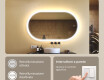 Specchio da bagno illuminato, 120×70 cm, bicolore, interruttore touch, tappetino riscaldante #4