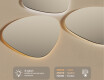 Specchio irregolare con illuminazione, 84×84 cm, bicolore, interruttore touch, tappetino riscaldante #3