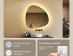 Specchio irregolare con illuminazione, 84×84 cm, bicolore, interruttore touch, tappetino riscaldante #4